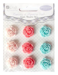 Fiori autoadesivi 20 mm - set di 9 pezzi Coral Reef
