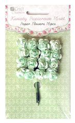 Fiori di carta rosa 2 cm - set di 16 pezzi