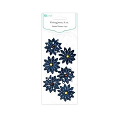 Fiori di denim Marine - set di 6 pezzi