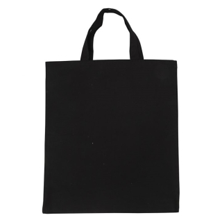 Borsa per la spesa in cotone nera - 38 x 42 cm