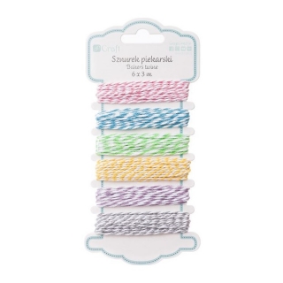 Cordoncino in cotone bicolore DP Craft - set di 6 colori
