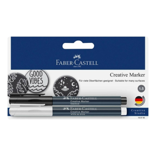 Pennarelli creativi Faber Castell bianco/nero