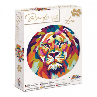 Puzzle rotondo Leone 68 cm - 1000 pezzi