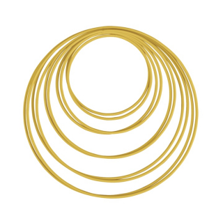 Set di anelli in metallo dorato per finitura 10 pz
