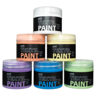 Set di colori per tessuti scuri Profile - Pastel Candy 6 x 50 ml