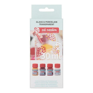 Talens Art Creation colori per vetro e porcellana - set 4 x 30 ml