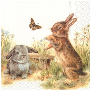 Tovaglioli per decoupage Bunny - 1 pezzo 