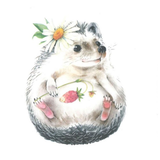 Tovaglioli per il decoupage Riccio di fragole selvatiche - 1 pz