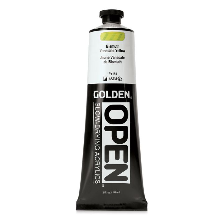 GOLDEN OPEN Vernice acrilica ad asciugatura lenta 148 ml | 7007 Bismuth Vanadate Yellow