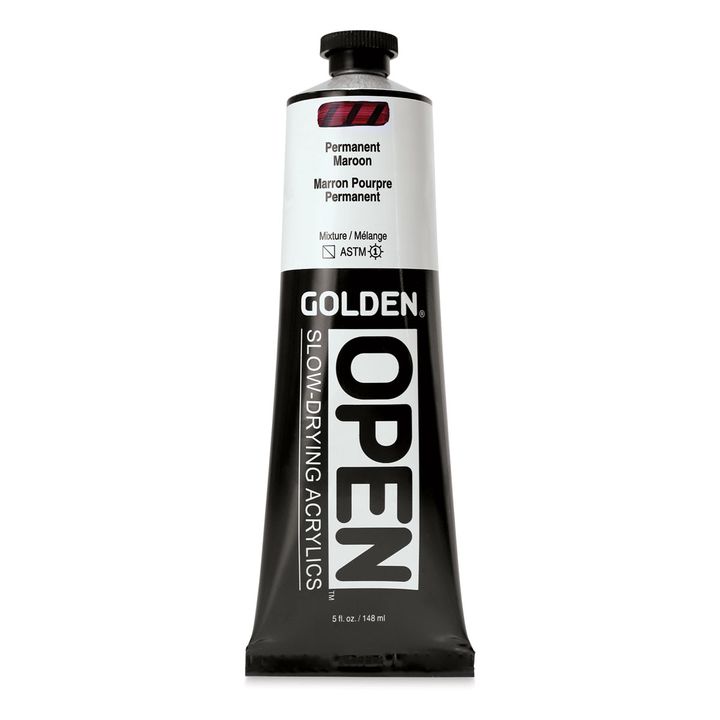 GOLDEN OPEN Vernice acrilica ad asciugatura lenta 148 ml | 7252 Permanent Burgundy