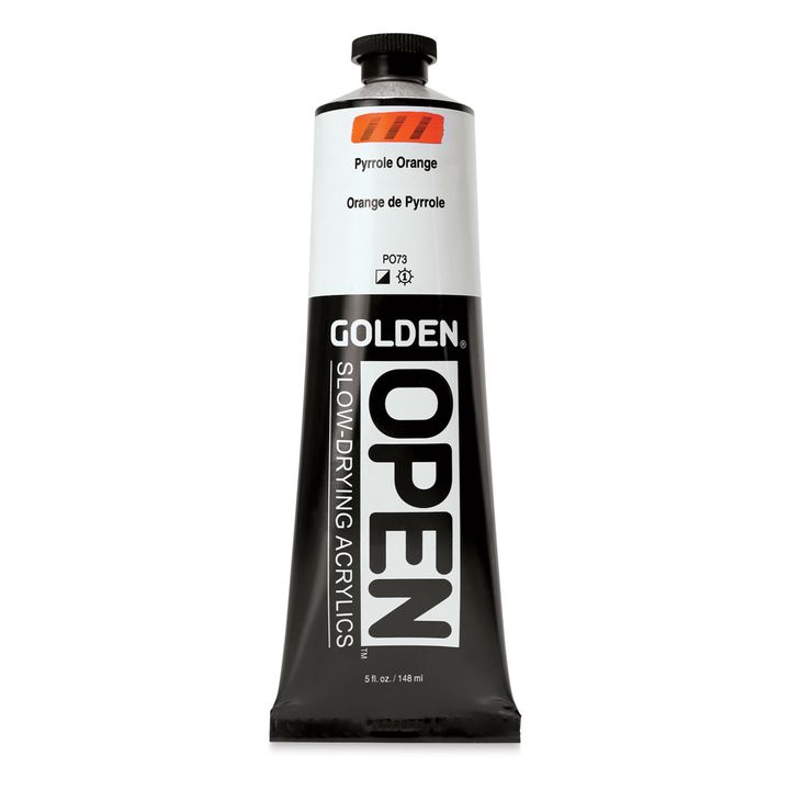 GOLDEN OPEN Vernice acrilica ad asciugatura lenta 148 ml | 7276 Pyrrole Orange