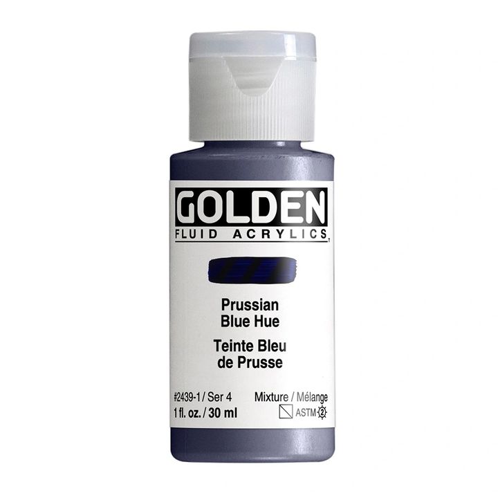 GOLDEN Vernice acrilica fluida 118 ml | 2439 Prussian blue shade GOLDEN Vernice acrilica fluida 118 ml | 2439 Prussian blue shade