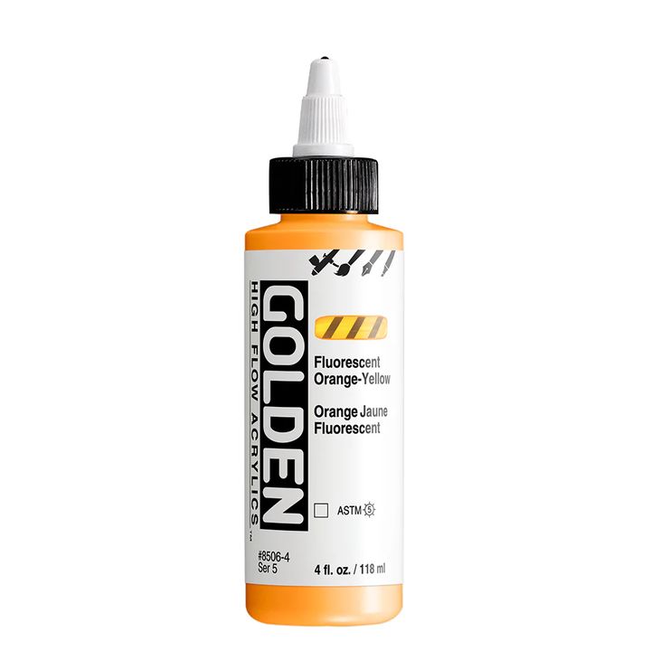 GOLDEN Vernice acrilica fluorescente ad alto flusso 118 ml | Varie tonalità