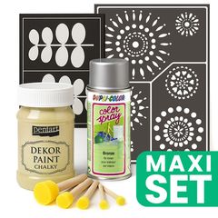 Kit per la ristrutturazione dei mobili con vernice spray argento - Bianco guscio d'uovo