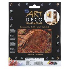 KREUL Fiori in lamina decorativa rosso-oro 140 x 140 mm 6 pz.