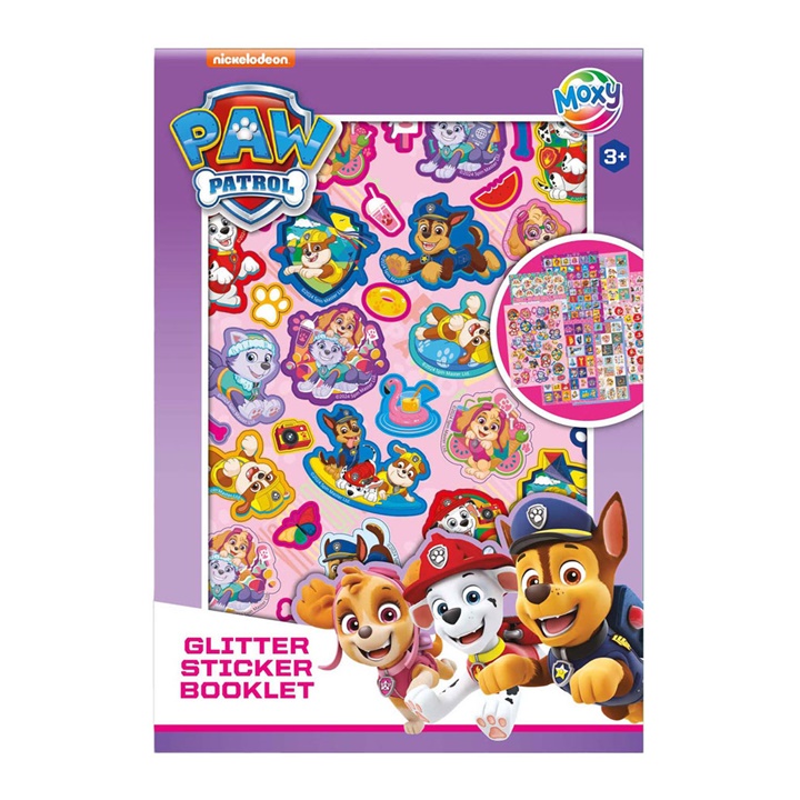 Libro di adesivi glitterati Paw Patrol A5