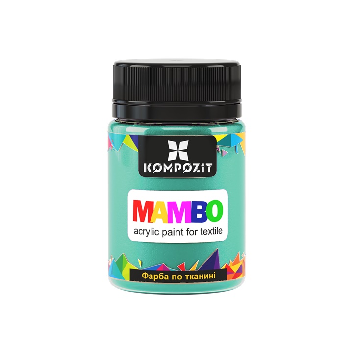 MAMBO Pittura acrilica pastello per tessuti e pelle 50ml | 114 Turkish green
