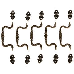 Manico in metallo colore bronzo 90x39 mm - 5 pezzi | vari tipi