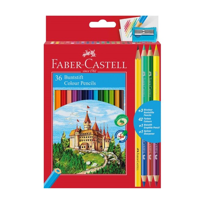 Matite colorate esagonali Faber-Castell - 36 colori