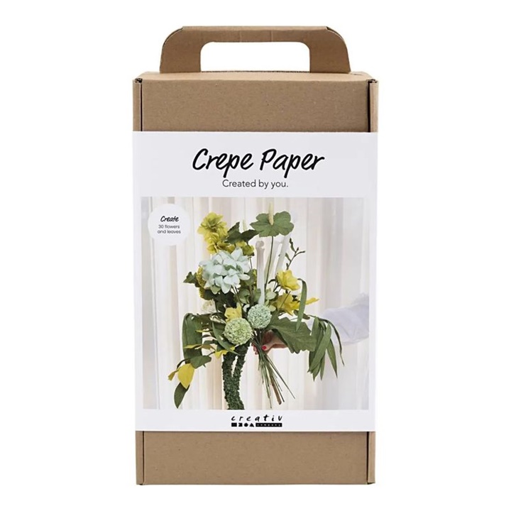 Maxi set creativo per realizzare fiori di carta crespa
