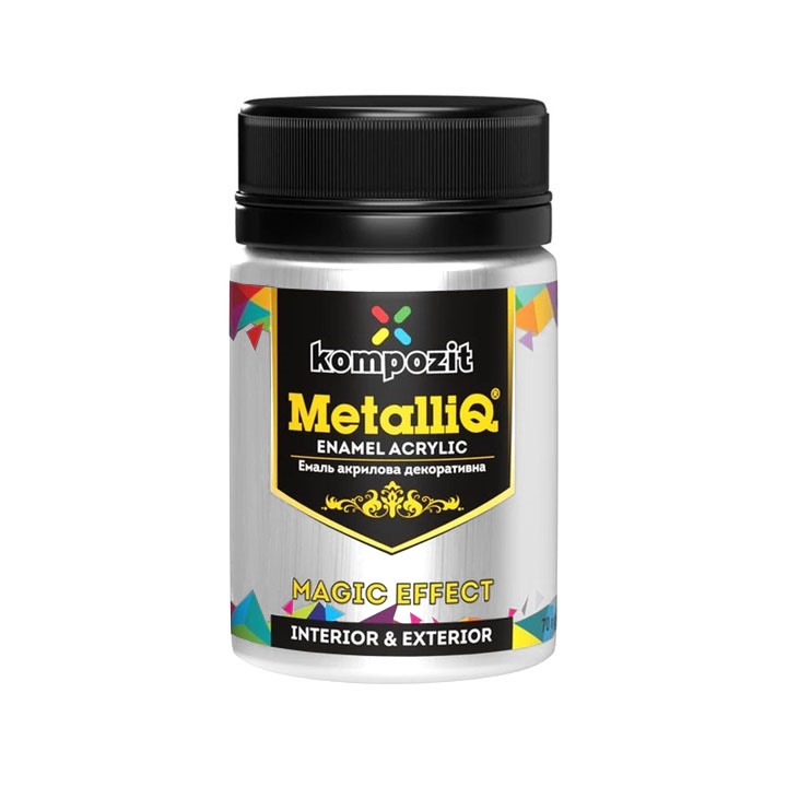 MetalliQ Kompozit Vernice acrilica con effetto metallizzato 70g | Silver