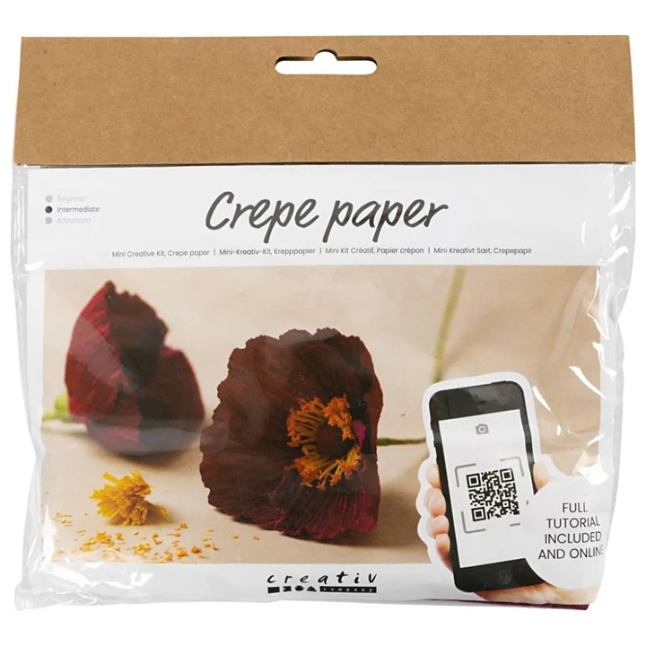 Mini set creativo | Papaveri di carta crespa