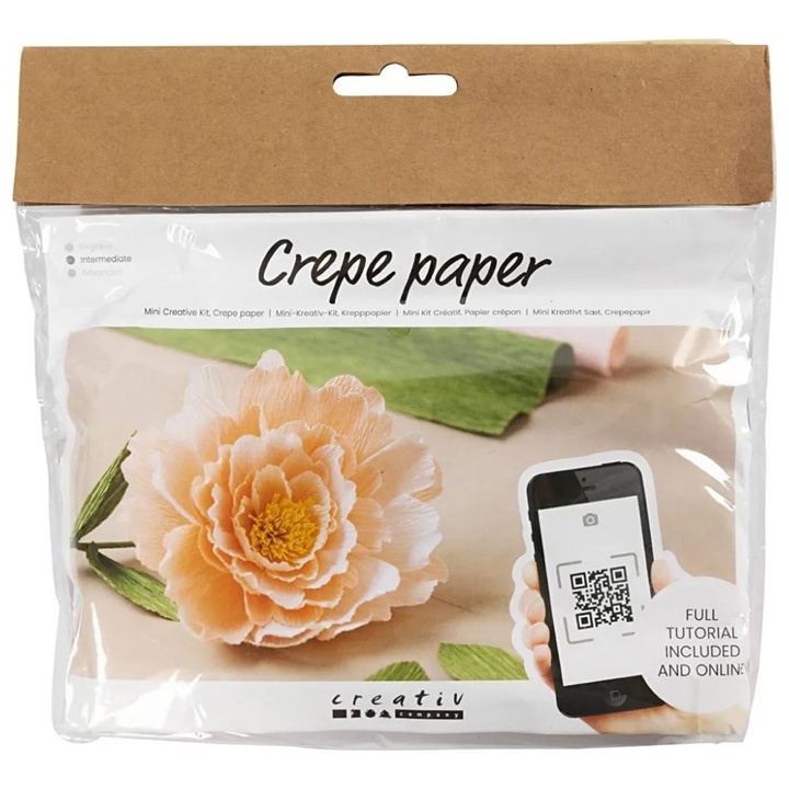 Mini set creativo | Peonia in carta crespa
