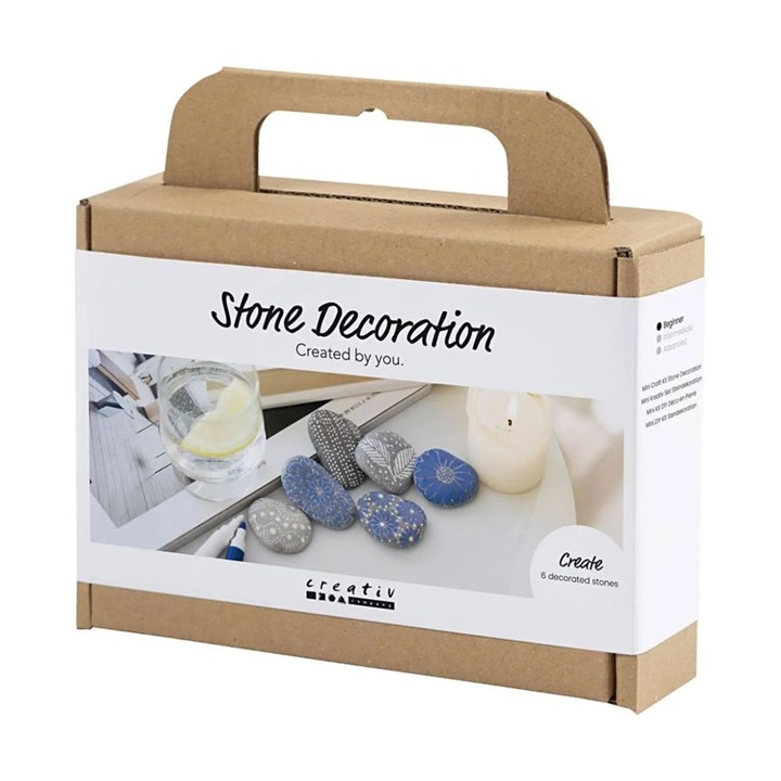 Mini set creativo per la decorazione delle rocce - Blu