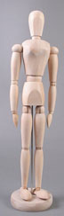 Modello di corpo umano in legno - femminile - 40 cm