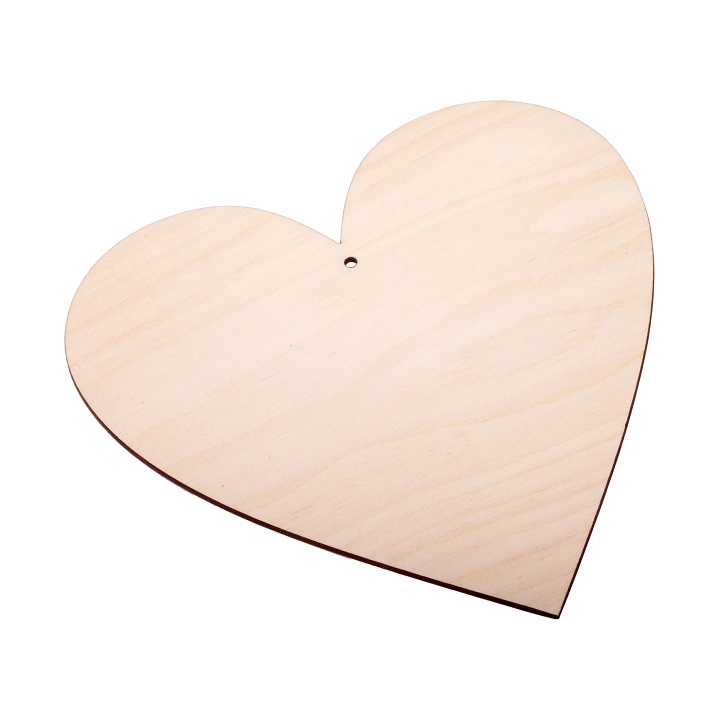 Ornamento in legno 10 cm - cuore