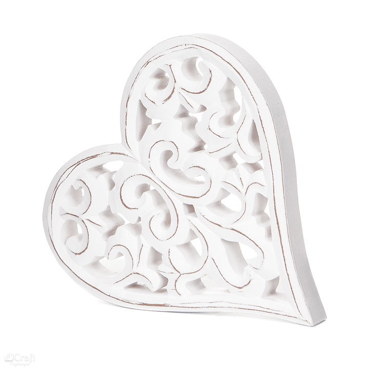 Ornamento in legno Cuore 16x17 cm (semiprodotti in legno per)