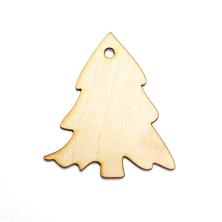 Ornamento in legno da appendere - per decoupage - Albero di Natale ()