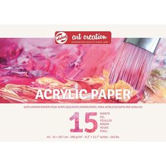 Pad di carta per colori acrilici 15 fogli | vari formati