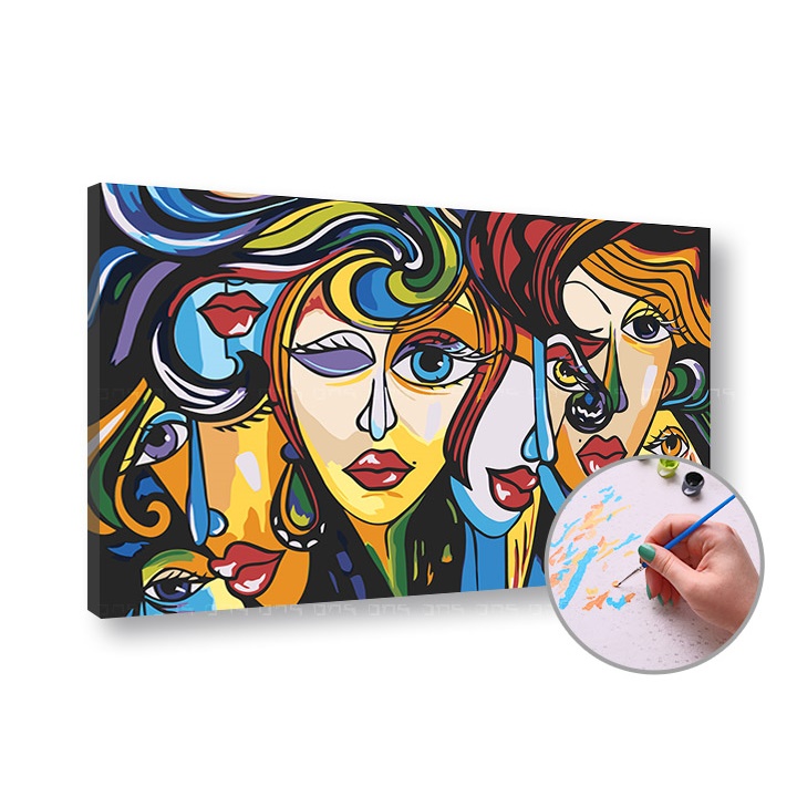 Paint by Numbers WOMEN - Difficoltà bassa | 60x40 cm - senza cornice Paint by Numbers WOMEN - Difficoltà bassa | 60x40 cm - senza cornice