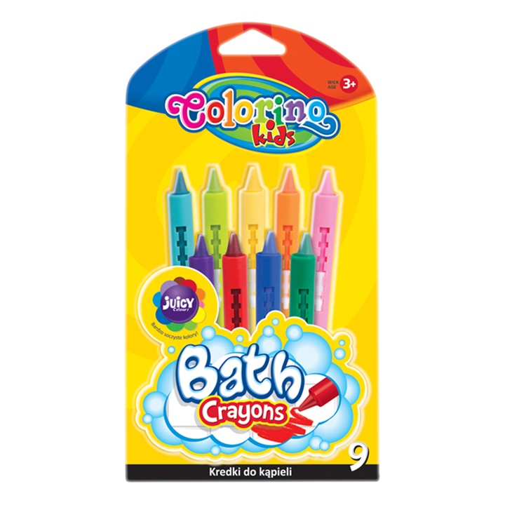 Pastelli da bagno Colorino 9 pz Pastelli da bagno Colorino 9 pz
