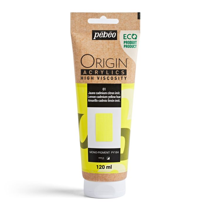 Pebeo ORIGIN Vernice acrilica 120 ml | tonalità giallo limone cadmio
