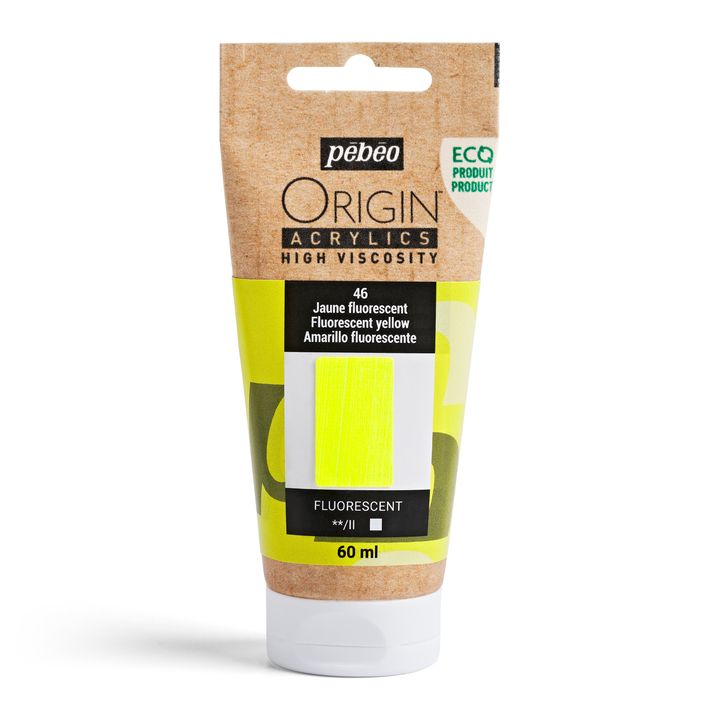 Pebeo ORIGIN Vernice acrilica 60 ml | Giallo Fluorescente