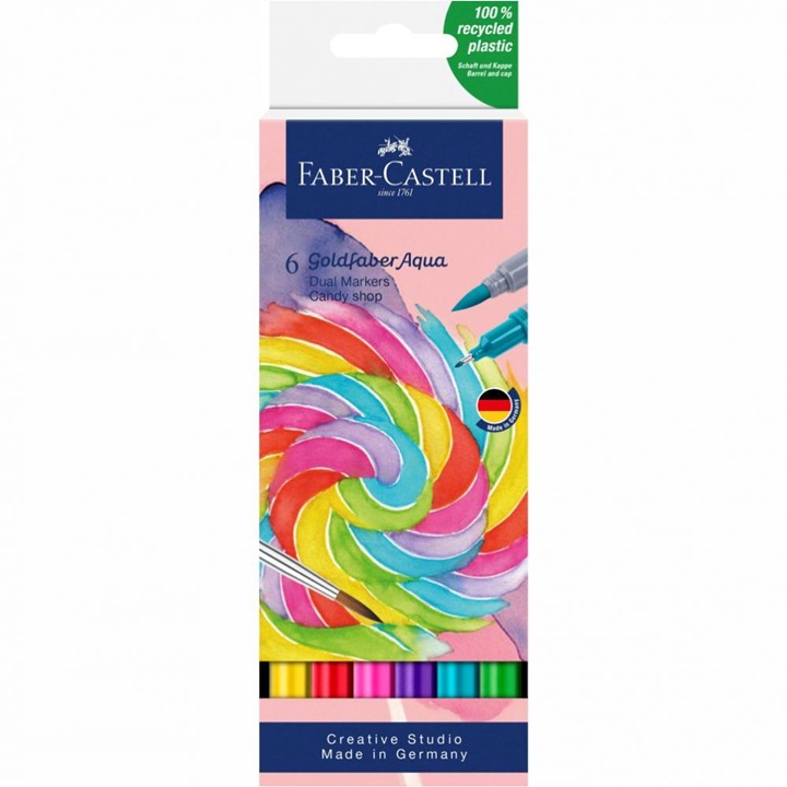 Pennarelli ad acquerello Goldfaber Aqua Dual set Negozio di caramelle - 6 pz