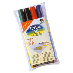 Pennarelli per tessuti in colori scuri - 4 pz