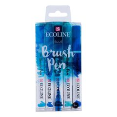 Penne acquerellabili Ecoline Brush Pen Blue | Set di 5 pezzi