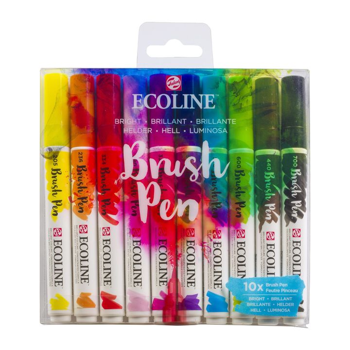 Penne acquerellabili Ecoline Brush Pen Bright | Set da 10 pezzi