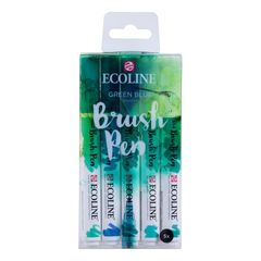 Penne acquerellabili Ecoline Brush Pen Green Blue | Set di 5 pezzi
