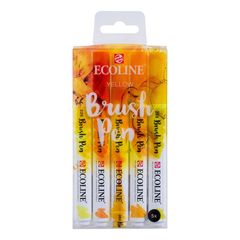 Penne acquerellabili Ecoline Brush Pen Yellow | Set di 5 pezzi