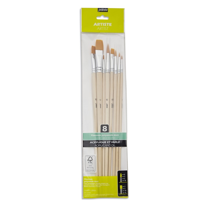 Pennelli per pittura PEBEO 8 pz.