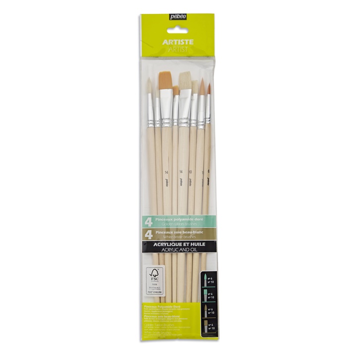 Pennelli per pittura PEBEO 8 pz.