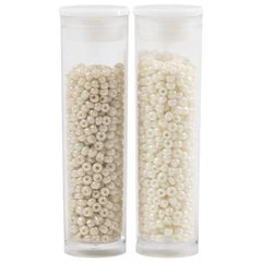 Perline Rocaille 1,7 mm, set di 2x7 g | Beige with pearl shine