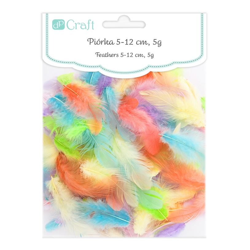 Piuma decorativa da 5 a 12 cm - 5g - Pastello