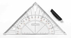 Riga triangolare LENIAR 45° / 25 cm 