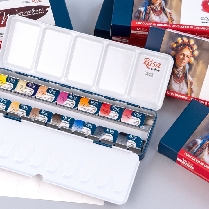 Rosa Gallery Set acquerello ritratto 14x2,5 ml