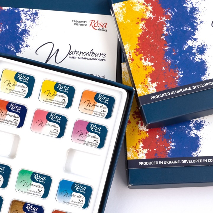 ROSA Gallery Vernici acquerellabili monopigmentate 12x2,5 ml
